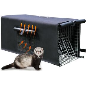 Anmials Trap Cage Cover, Trap Cage Cover with Mesh Window for 1-2 Door Humane Animal Trap Cage 32 x 10 x 12inch【Cover Only】