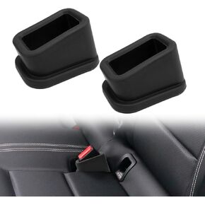 2 PCS Safety Belt Holder, Easy to Buckle Your Safety Belt and Free Your Hands, Easy Access to The Buckles of Rear Seats, Compatible with Most Cars and Very Friendly to Customers with Children, Black