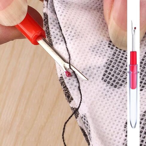 Seam Sewing Ripper Set, KINGMAS 9 Pcs Thread Remover Kit Handy Stitch Ripper Sewing Tools with 1 Scissors for Opening Seams and Hems in Kuwait