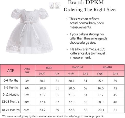 DPKM Baby Girls Lace Christening Dresses with Tulle Cloak Newborn Baptism Gown Outfit in Saudi Arabia