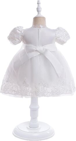 DPKM Baby Girls Lace Christening Dresses with Tulle Cloak Newborn Baptism Gown Outfit in Saudi Arabia