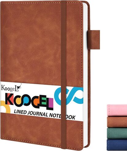 دفتر يوميات Koogel بغلاف مقوى، دفتر ملاحظات تنفيذي بقواعد جامعية A5 للنساء هدية مكتب مجلة السفر باللون الأخضر in Saudi Arabia