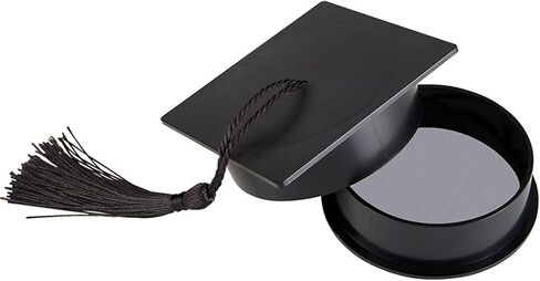 صندوق هدايا قبعة التخرج باللون الأسود من Needzo، حاوية فارغة لهدايا التخرج لعام 2024، مقاس 3 × 1 بوصة in Kuwait