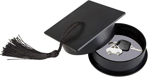 صندوق هدايا قبعة التخرج باللون الأسود من Needzo، حاوية فارغة لهدايا التخرج لعام 2024، مقاس 3 × 1 بوصة in Kuwait