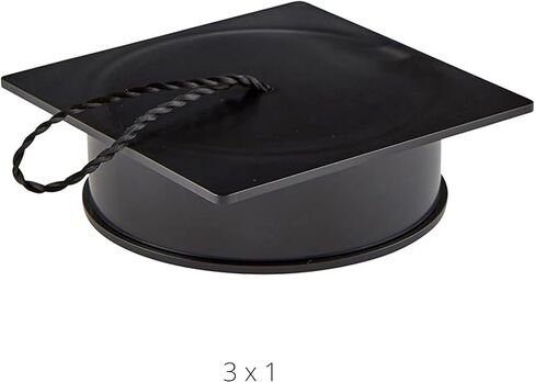 صندوق هدايا قبعة التخرج باللون الأسود من Needzo، حاوية فارغة لهدايا التخرج لعام 2024، مقاس 3 × 1 بوصة in Kuwait
