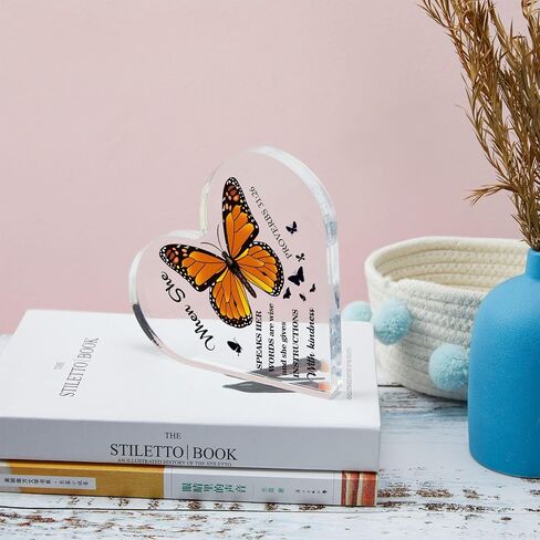 Religious Gifts Christian Gifts for Women Inspirational Gifts for Women Positive Gift Prayer God Sign Table Desk Shelf Decoration for Women Mom Friend Sister Acrylic Hearts Plaques in Saudi Arabia