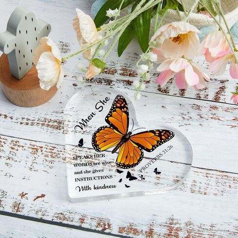 Religious Gifts Christian Gifts for Women Inspirational Gifts for Women Positive Gift Prayer God Sign Table Desk Shelf Decoration for Women Mom Friend Sister Acrylic Hearts Plaques in Saudi Arabia