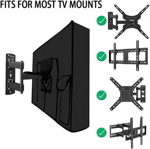 Waterproof Outdoor TV Covers for 55 to 58 inches Outside TV, 600D Thick Fabric TV Screen Protector Cover with Remote Control Pocket - Size 55''W x 35''H x 5.5''D in Saudi Arabia