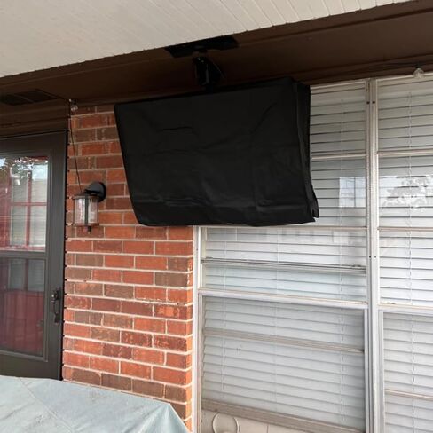 Waterproof Outdoor TV Covers for 55 to 58 inches Outside TV, 600D Thick Fabric TV Screen Protector Cover with Remote Control Pocket - Size 55''W x 35''H x 5.5''D in Saudi Arabia