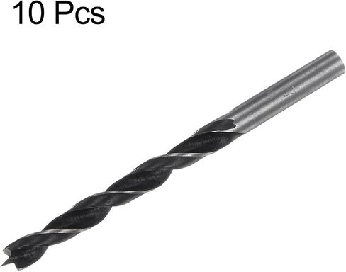 HARFINGTON 10pcs Brad Point Drill Bits 7mm(9/32") Dia Straight Round Shank Metric Brad Point Spiral Twist Drill Bits for Softwood Hardwood Plywood Plastic Rubber, Black in Saudi Arabia