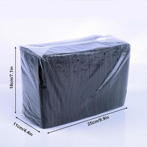 مريلة أسنان سوداء 125 من TourKing للاستعمال مرة واحدة مقاس 45.72 سم × 33.02 سم، 3 طبقات من ورق الوشم الثاقب المقاوم للماء لأغطية الطاولة، وسادة نظيفة لصالون الأظافر/عيادة الأسنان/التغذية/متجر الوشم in Kuwait