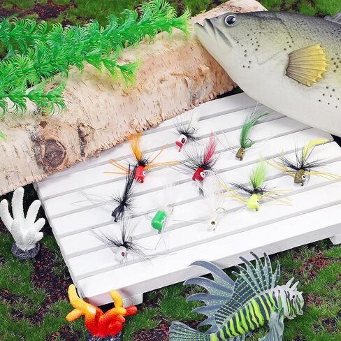 30 Pieces Fishing Lures Kit Bass Poppers Lures Colorful Fishing Bait Lures with Hooks for Freshwater Panfish Fishing Assortment in Saudi Arabia