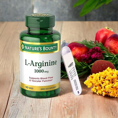 موفين إل-أرجينين/ل أرجينين 1000 ملغ، يدعم تدفق الأوعية الدموية والدم، 50 ملعقة قياس بلاستيكية، دعم صحة القلب، سهل الاستخدام - مكمل أرجينين، (عبوة من 2) in Kuwait