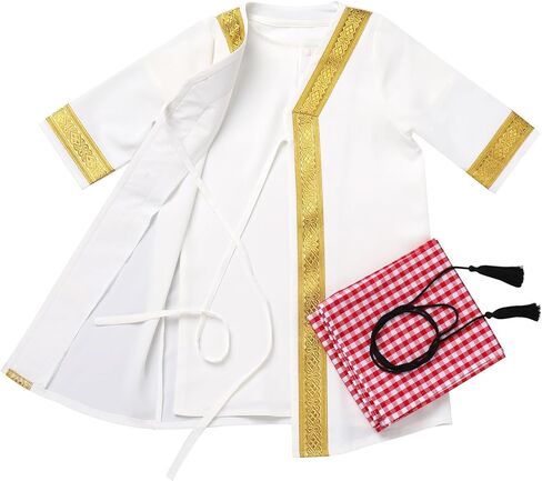 IMEKIS Newborn Baby Boys Muslim Abaya Set With Hijab Dubai Long Sleeve Golden Trimming Kaftan Infant Islamic Arabic Clothes in Saudi Arabia