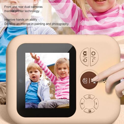 2.4in Kids Camera Instant Print,1080P Kids Digital Camera Instant Print Camera with 6 Rolls Print Paper for Girls Boys in Saudi Arabia