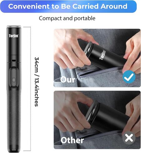 Torjim 60" Phone Tripod & Selfie Stick, All in One Extendable Cell Phone Tripod with Remote Shutter for Live Streaming/Video Recording, Upgraded iPhone Tripod Stand Compatible with iOS/Android（Black） in Saudi Arabia