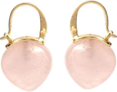 Gempires Mother's Day Gift Smoky Quartz Hoop Earrings for Women, Drop Earrings, Trendy, Dangling, 15mm Pear shape Crystal, Fancy, 14k Gold Plated Jewelry, Gift for Her in Saudi Arabia