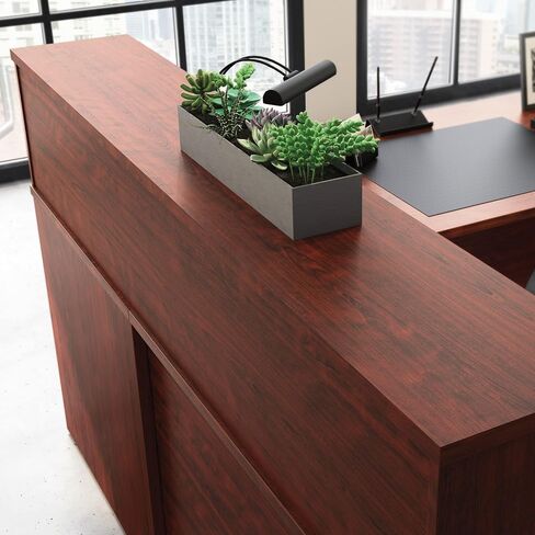 محطة استقبال OfficeWorks by Saader Affirm، الطول: 70.87 بوصة × العرض: 70.87 بوصة × الارتفاع: 13.58 بوصة، كرزي كلاسيكي in Kuwait