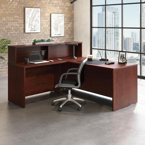 محطة استقبال OfficeWorks by Saader Affirm، الطول: 70.87 بوصة × العرض: 70.87 بوصة × الارتفاع: 13.58 بوصة، كرزي كلاسيكي in Kuwait