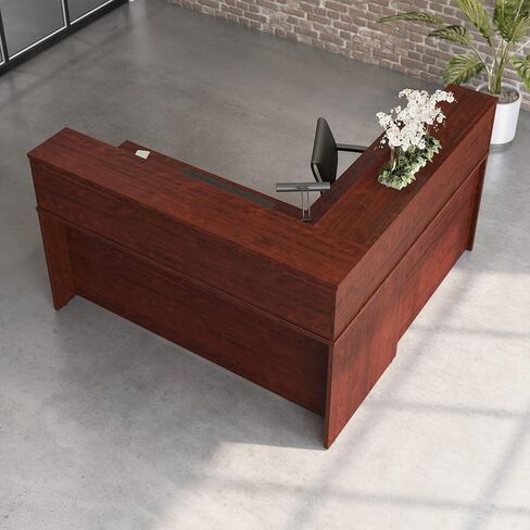 محطة استقبال OfficeWorks by Saader Affirm، الطول: 70.87 بوصة × العرض: 70.87 بوصة × الارتفاع: 13.58 بوصة، كرزي كلاسيكي in Kuwait