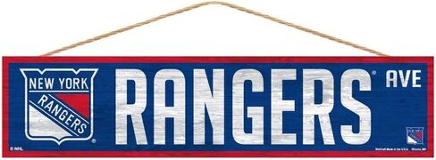 Wincraft NHL New York Rangers SignWood Avenue Design, Team Color, 4x17 in Saudi Arabia