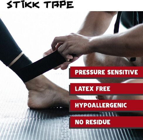 شريط رياضي STIKK - شريط رياضي أحمر 3pk - 1.5 بوصة × 15 ياردة - شريط رياضي لتثبيت ودعم العضلات والمفاصل - لوازم التدريب الرياضي للحماية من الإصابات الرياضية in Kuwait