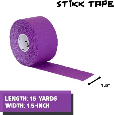 شريط رياضي STIKK - شريط رياضي أحمر 3pk - 1.5 بوصة × 15 ياردة - شريط رياضي لتثبيت ودعم العضلات والمفاصل - لوازم التدريب الرياضي للحماية من الإصابات الرياضية in Kuwait