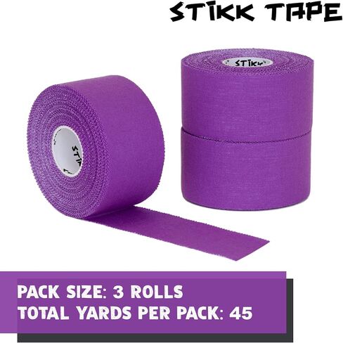 شريط رياضي STIKK - شريط رياضي أحمر 3pk - 1.5 بوصة × 15 ياردة - شريط رياضي لتثبيت ودعم العضلات والمفاصل - لوازم التدريب الرياضي للحماية من الإصابات الرياضية in Kuwait