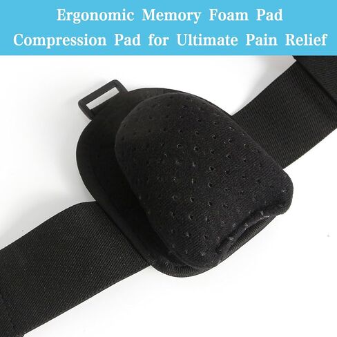 Hernia Belt for Men Inguinal, Hernia Belts for Men, Adjustable Men Hernia Support Belt - for Left or Right Side Groin Pain Relief with Removable Compression Pads (Black) in Saudi Arabia