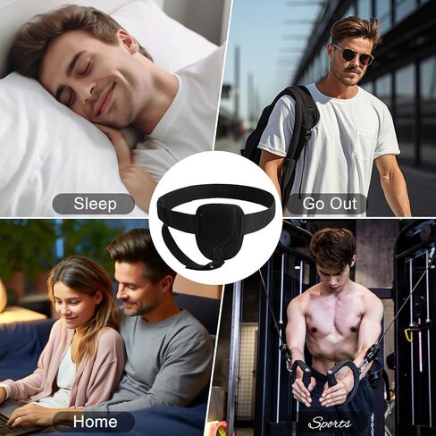 Hernia Belt for Men Inguinal, Hernia Belts for Men, Adjustable Men Hernia Support Belt - for Left or Right Side Groin Pain Relief with Removable Compression Pads (Black) in Saudi Arabia