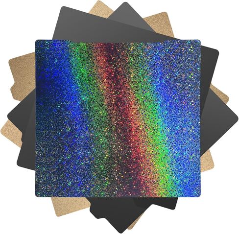 منصات الطابعة ثلاثية الأبعاد Imdinnogo MK3S MK3S+ MK52 أحدث ملحقات الترقية: طلاء PEI بنسيج 253.8 × 241 مم - صفيحة فولاذية زنبركية خاصة ملونة ولامعة من فيلم PEY لـ Prussa i3 MK2.5S MK3 BCZAMD in Kuwait