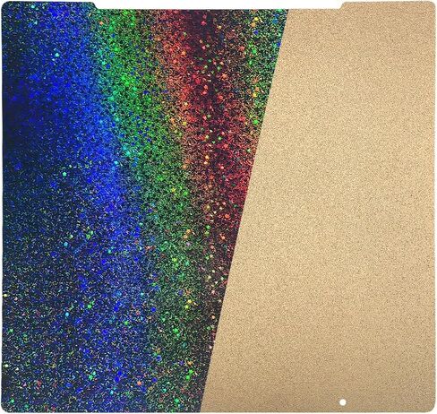 منصات الطابعة ثلاثية الأبعاد Imdinnogo MK3S MK3S+ MK52 أحدث ملحقات الترقية: طلاء PEI بنسيج 253.8 × 241 مم - صفيحة فولاذية زنبركية خاصة ملونة ولامعة من فيلم PEY لـ Prussa i3 MK2.5S MK3 BCZAMD in Kuwait