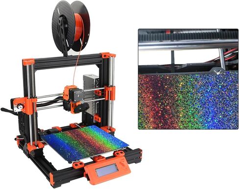 منصات الطابعة ثلاثية الأبعاد Imdinnogo MK3S MK3S+ MK52 أحدث ملحقات الترقية: طلاء PEI بنسيج 253.8 × 241 مم - صفيحة فولاذية زنبركية خاصة ملونة ولامعة من فيلم PEY لـ Prussa i3 MK2.5S MK3 BCZAMD in Kuwait