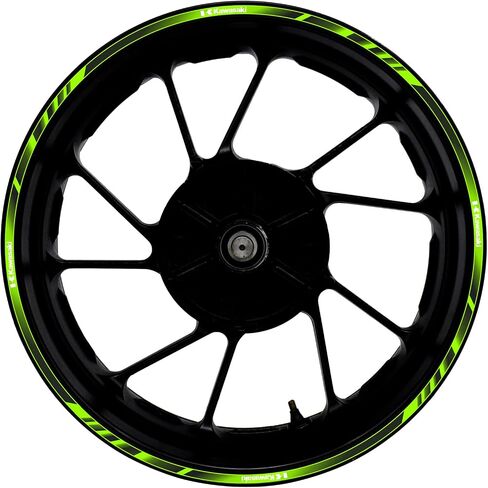 17 inch Wheel Rim Stickers Decals Tape Compatible with NINIJA250 300 400 650 1000/ZX25R 3R 6R 7R 9R 10R 12R 14R Reflective Rim Tapes Sticker Stripe ZZR 600 1200 1400 1100 VERSYS Z1000 SX in Saudi Arabia