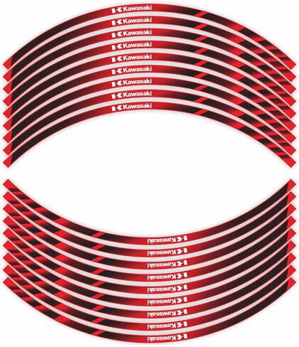 17 inch Wheel Rim Stickers Decals Tape Compatible with NINIJA250 300 400 650 1000/ZX25R 3R 6R 7R 9R 10R 12R 14R Reflective Rim Tapes Sticker Stripe ZZR 600 1200 1400 1100 VERSYS Z1000 SX in Saudi Arabia