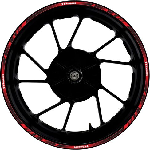 17 inch Wheel Rim Stickers Decals Tape Compatible with NINIJA250 300 400 650 1000/ZX25R 3R 6R 7R 9R 10R 12R 14R Reflective Rim Tapes Sticker Stripe ZZR 600 1200 1400 1100 VERSYS Z1000 SX in Saudi Arabia