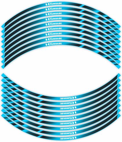 17 inch Wheel Rim Stickers Decals Tape Compatible with NINIJA250 300 400 650 1000/ZX25R 3R 6R 7R 9R 10R 12R 14R Reflective Rim Tapes Sticker Stripe ZZR 600 1200 1400 1100 VERSYS Z1000 SX in Saudi Arabia