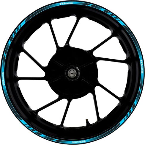17 inch Wheel Rim Stickers Decals Tape Compatible with NINIJA250 300 400 650 1000/ZX25R 3R 6R 7R 9R 10R 12R 14R Reflective Rim Tapes Sticker Stripe ZZR 600 1200 1400 1100 VERSYS Z1000 SX in Saudi Arabia