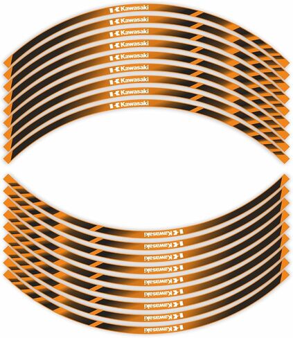 17 inch Wheel Rim Stickers Decals Tape Compatible with NINIJA250 300 400 650 1000/ZX25R 3R 6R 7R 9R 10R 12R 14R Reflective Rim Tapes Sticker Stripe ZZR 600 1200 1400 1100 VERSYS Z1000 SX in Saudi Arabia