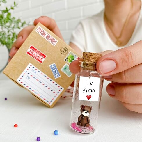 Mensaje romántico en una botella para regalar a tu novio o novia - Tarro de los deseos con una tarjeta para tu esposo o esposa (Tu tienes la llave de mi corazón, Gift Bottle) in Saudi Arabia