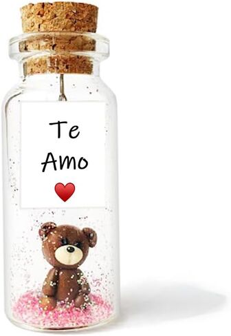 Mensaje romántico en una botella para regalar a tu novio o novia - Tarro de los deseos con una tarjeta para tu esposo o esposa (Tu tienes la llave de mi corazón, Gift Bottle) in Saudi Arabia