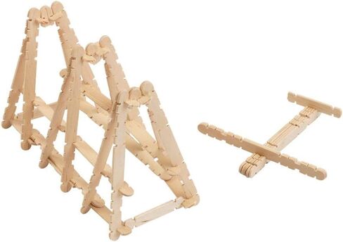 Colorations Wooden Building Craft Sticks, Set of 600, Wooden Building Craft Sticks, Brain Training Steam Activity, 10 Activity Guides for Building Different Structures,Kids STEM & STEAM Craft,Ages 3+ in Saudi Arabia