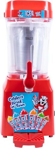 صانع سلوشي على سطح الطاولة من آي سي إي إي هوم. جديد لعام 2024. يُنتج ما يصل إلى 34 أونصة سائلة من الثلج البارد IceE Slushy. اصنعي سلاش مثلج بارد في المنزل! بضائع ICEE مرخصة رسميًا من Fizz Creations in Kuwait