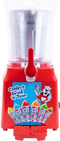 صانع سلوشي على سطح الطاولة من آي سي إي إي هوم. جديد لعام 2024. يُنتج ما يصل إلى 34 أونصة سائلة من الثلج البارد IceE Slushy. اصنعي سلاش مثلج بارد في المنزل! بضائع ICEE مرخصة رسميًا من Fizz Creations in Kuwait