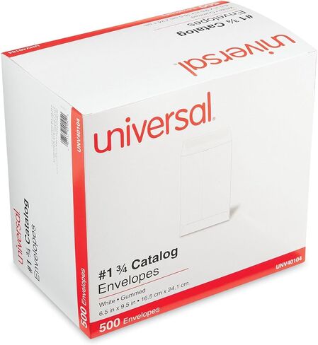 Universal 40104 Catalog Envelope, Center Seam, 6 1/2 x 9 1/2, White, 500/Box (UNV40104) in Saudi Arabia