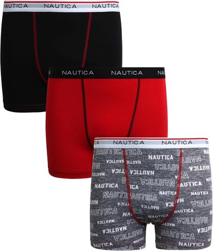 Nautica Boys Stretch Performance Boxer Briefs, 3/6 Pack - Breathable Underwear for Boys (6-18) in Kuwait