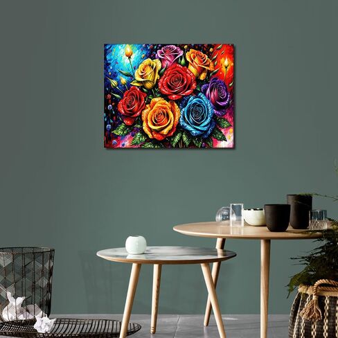 TUMOVO Animals Paint by Numbers, Elephant Paint by Numbers, Acrylic Painting Kit with Brushes and Pigment, Oil Painting Kit Paint by Numbers for Wall Decor, 16x20 Inch, Frameless in Saudi Arabia