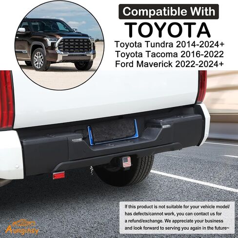 Aunginsy Trailer Hitch Cover Compatible with Toyota Tundra 2022 2023 2024 Pickup Trailer Hitch Cover Tube Plug Insert Rubber Tow Receiver Hitch Tube Cover Plug Cap Protection Exterior Accessories in Saudi Arabia