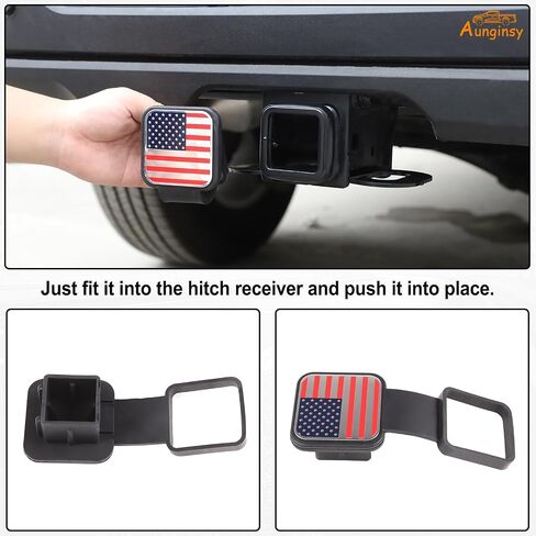 Aunginsy Trailer Hitch Cover Compatible with Toyota Tundra 2022 2023 2024 Pickup Trailer Hitch Cover Tube Plug Insert Rubber Tow Receiver Hitch Tube Cover Plug Cap Protection Exterior Accessories in Saudi Arabia