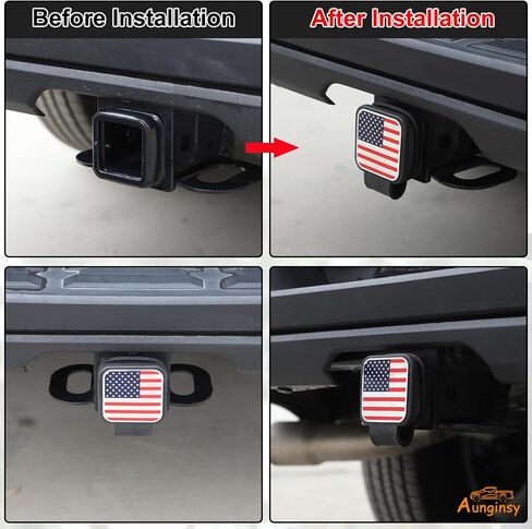 Aunginsy Trailer Hitch Cover Compatible with Toyota Tundra 2022 2023 2024 Pickup Trailer Hitch Cover Tube Plug Insert Rubber Tow Receiver Hitch Tube Cover Plug Cap Protection Exterior Accessories in Saudi Arabia